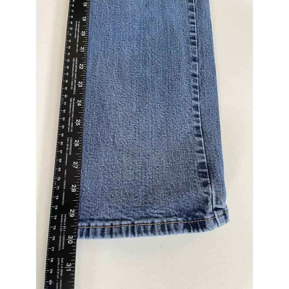 Men's Levi's 514 Blue Denim Jeans Slim Straight Leg Mid Rise 38x32